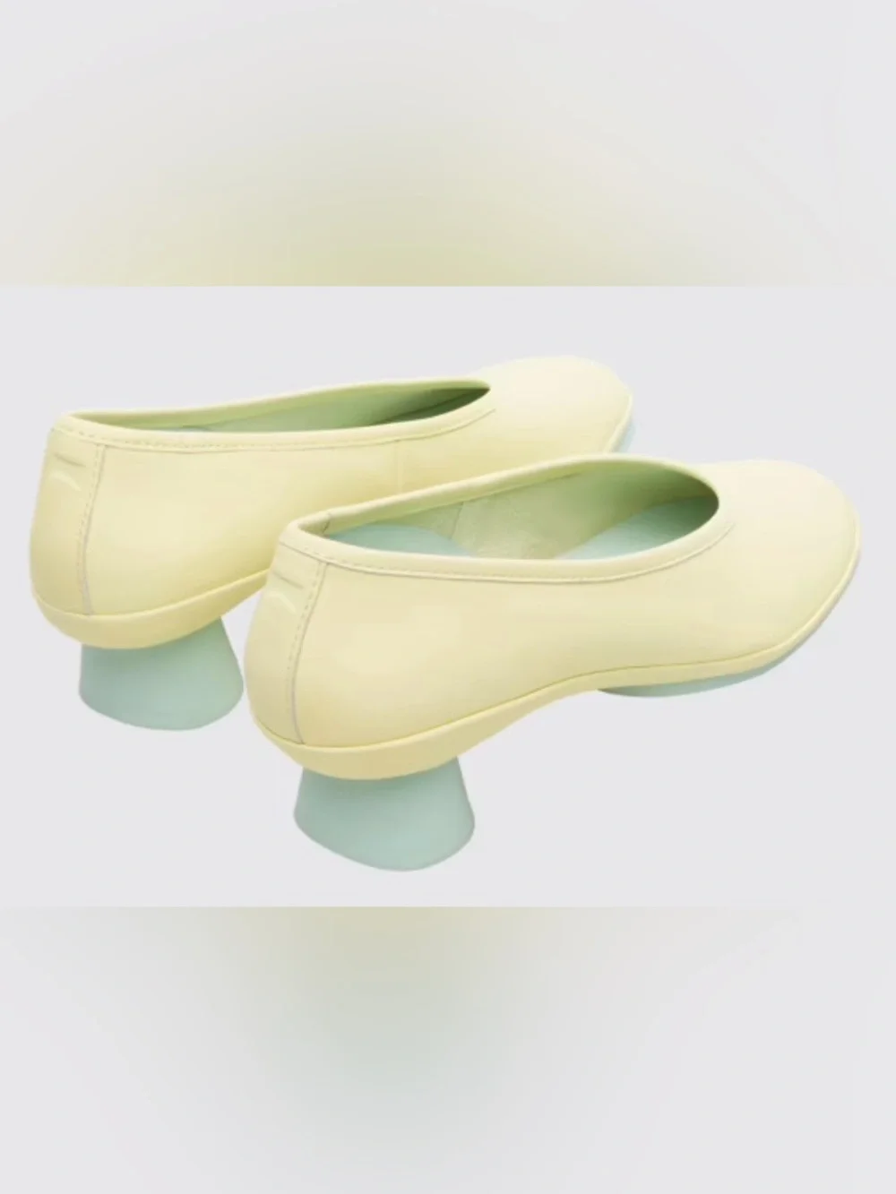 New Camper Alright Yellow Leather Wedge Slip-On